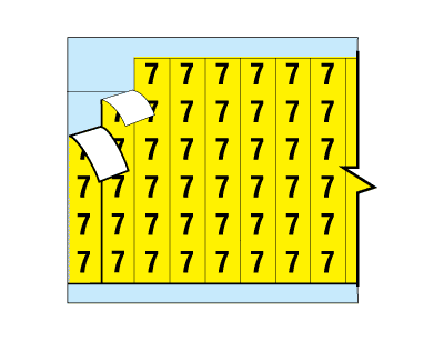 帶背景色（紅，黃，藍(lán)，綠）的單一數(shù)字 預(yù)印電線電纜標(biāo)識(shí)